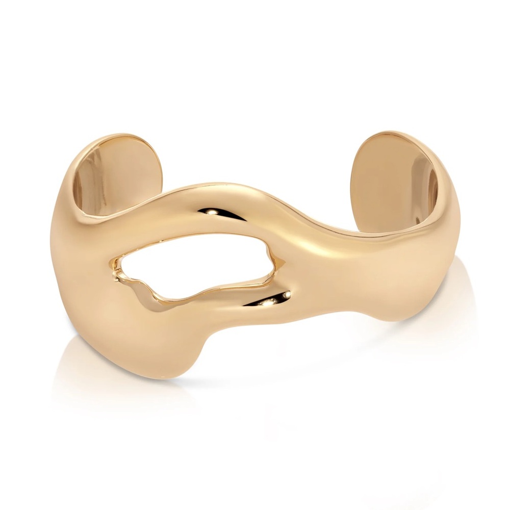 Ettika Gold Wave Cuff Bracelet